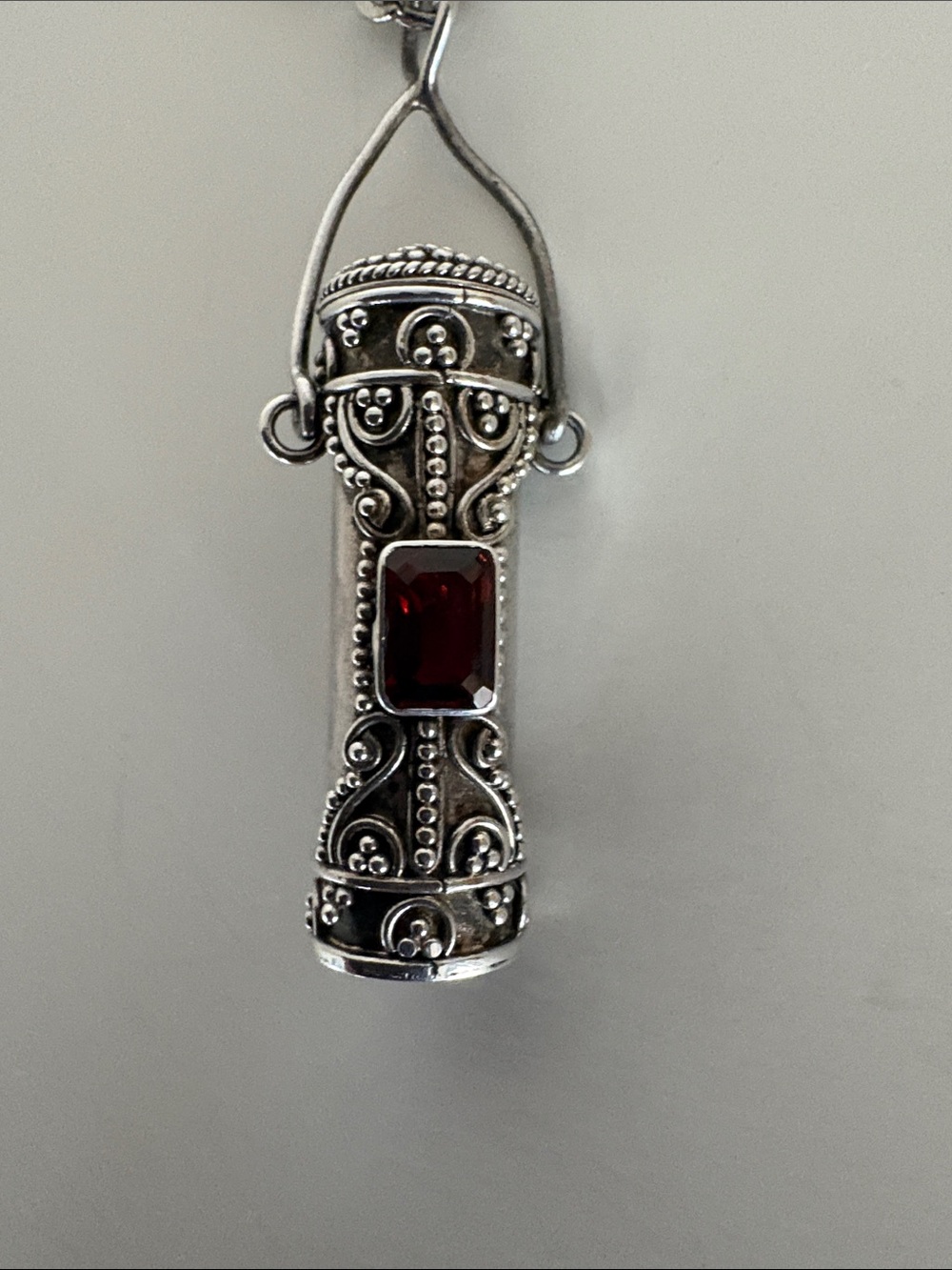 Sterling Silver 925 Vial Pendant with chain